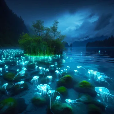 Flouroscentna bica u jezeru