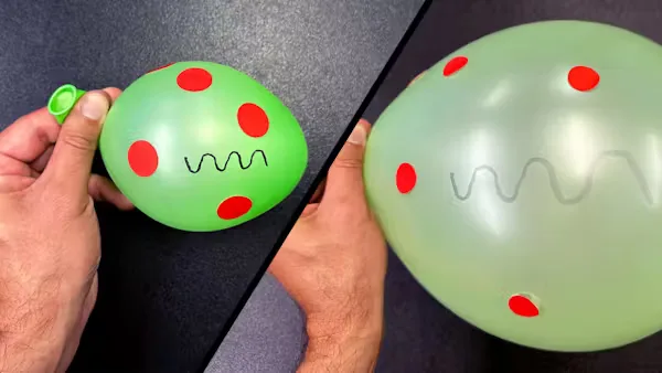 Sirenje tacaka na balonu