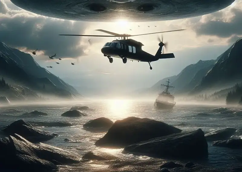 Misteriozni crni helikopteri izvukli oboreni NLO u blizini Aljaske